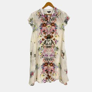 056 Tolani Thalia Floral Print Tunic Mini Dress